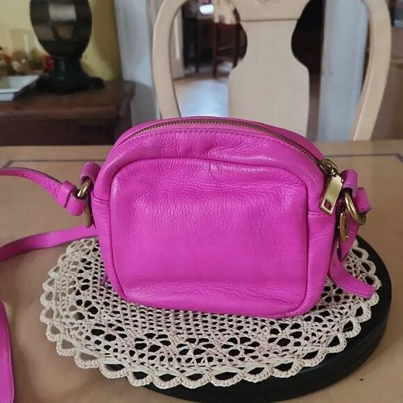 J crew hot pink pebble leather crossbody bag - Picture 3 of 9